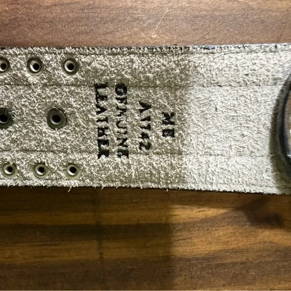 Brown Studded Belt with Silver Buckle - Picture 8 of 9